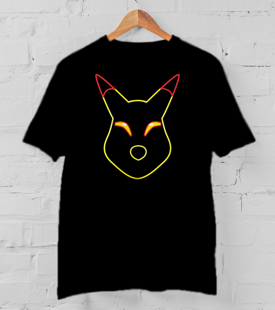 Merch Land Keaton Mask Neon Fox Outline Austin John Plays T-Shirt