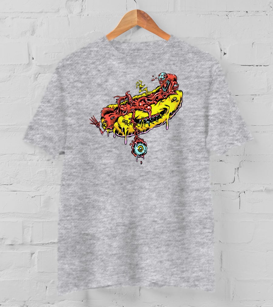 Drew Gooden Merch Hot Dog Surreal Monster Melt Dripping Eyeball T-Shirt