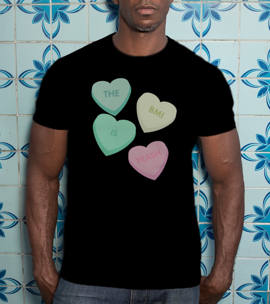 The Bmi Is Trash Pastel Heart Shapes T-Shirt