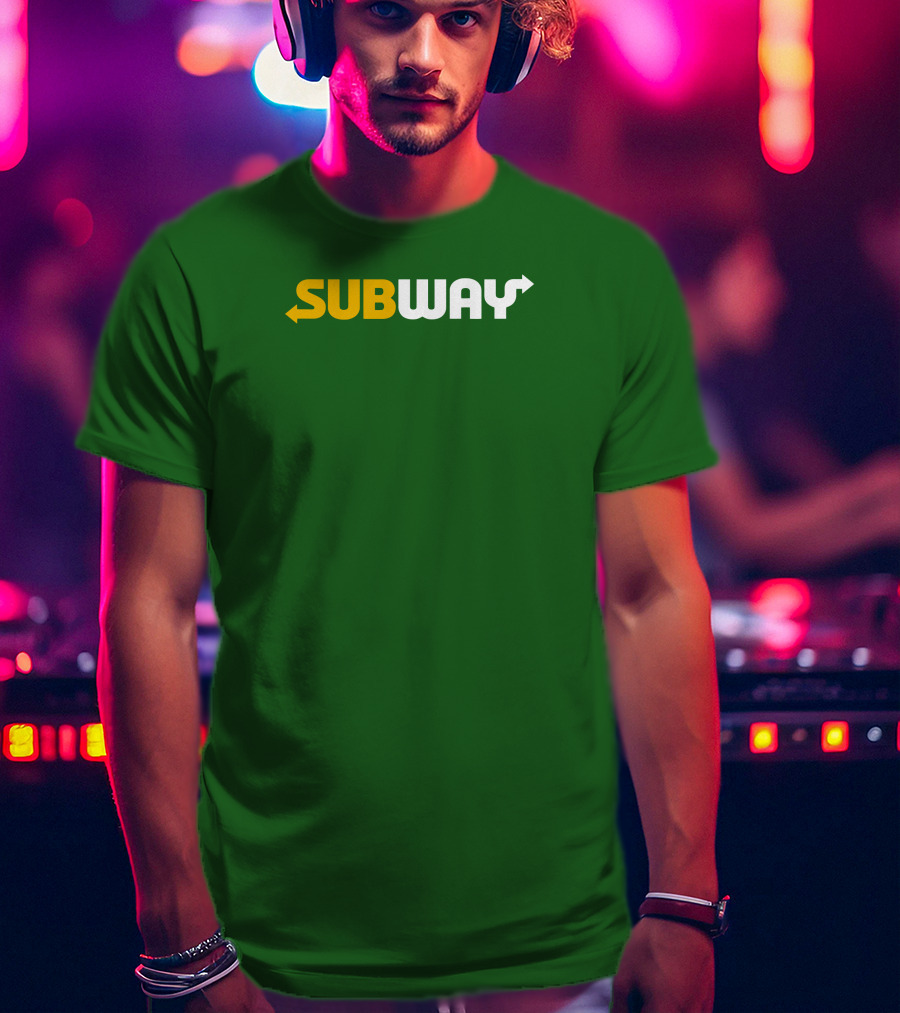 Keefler Subway Logo With Green Background T-Shirt