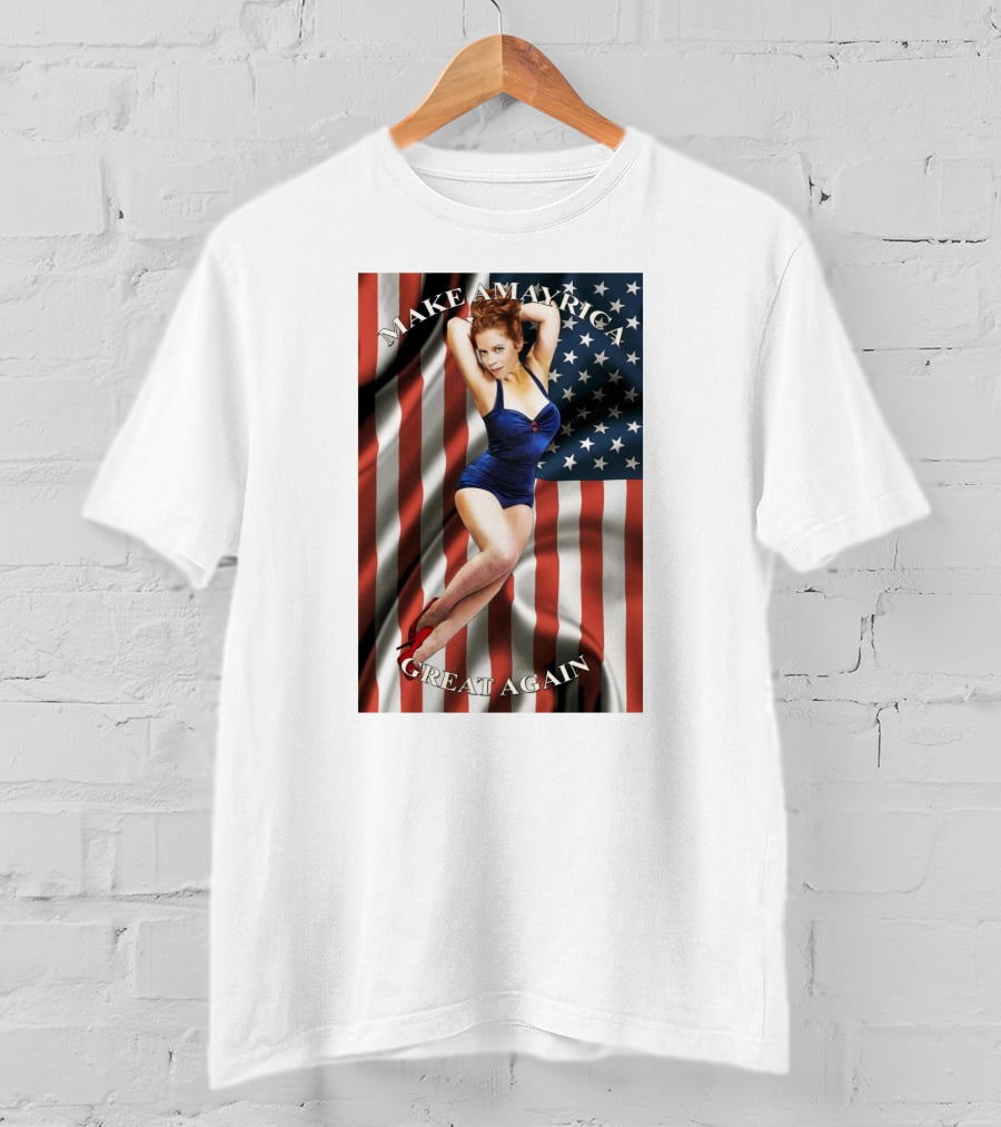 Make America Great Again US Flag Pin-Up Model T-Shirt