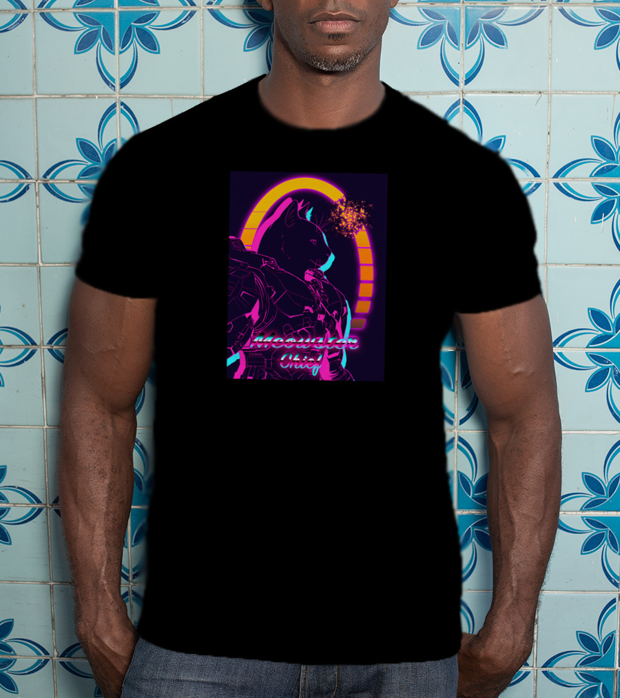 Xbox Meowster Chief Halo Cat Day Neon Gear T-Shirt