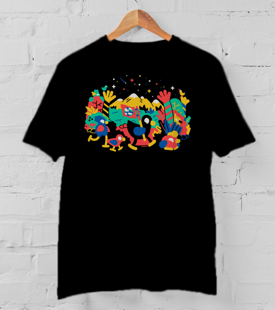 Kurzgesagt Duck And Friends Adventure Scene T-Shirt