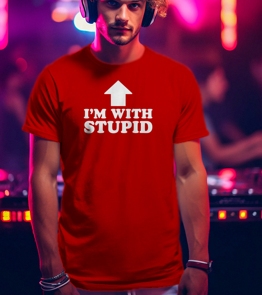 Vlog Creations Merch I'm With Stupid Arrow T-Shirt