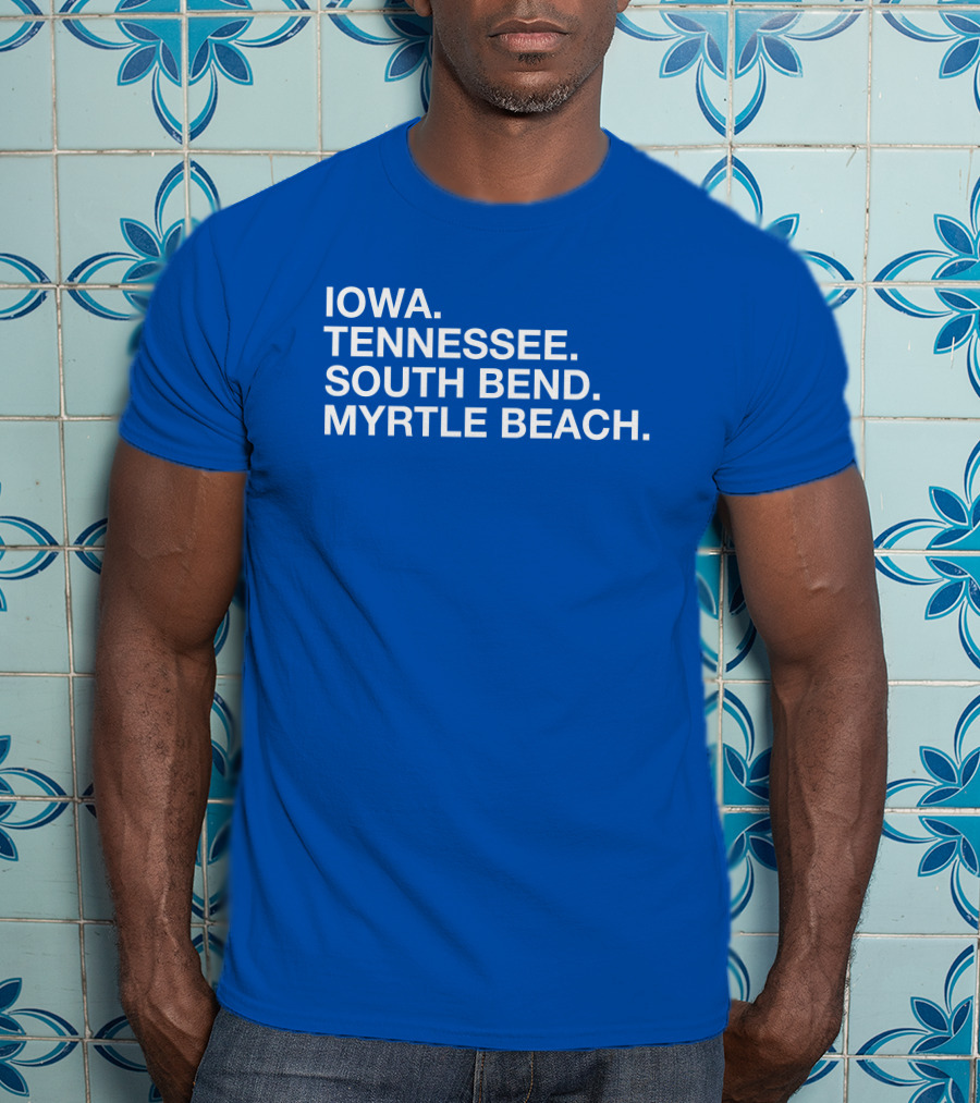 Iowa Tennessee South Bend Myrtle Beach Cubs Minor League Affiliates T-Shirt