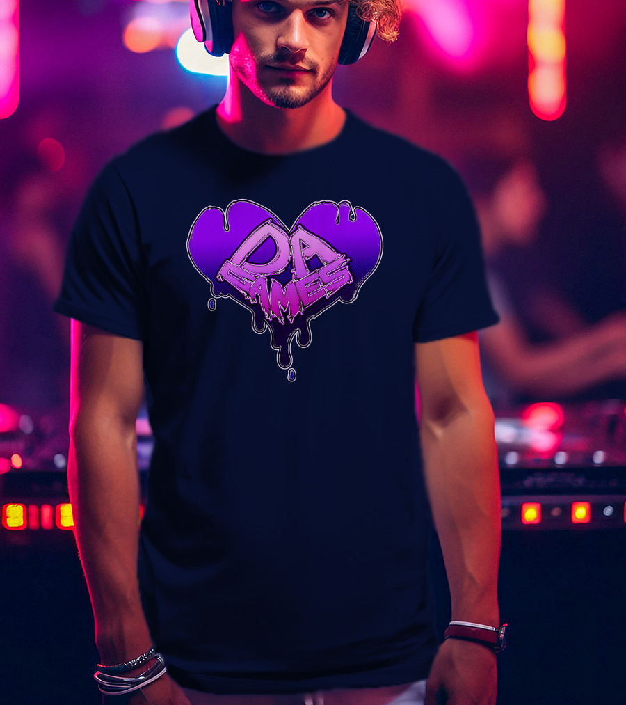 DAValentine Heart Drip Design DA Games Will Ryans Store T-Shirt