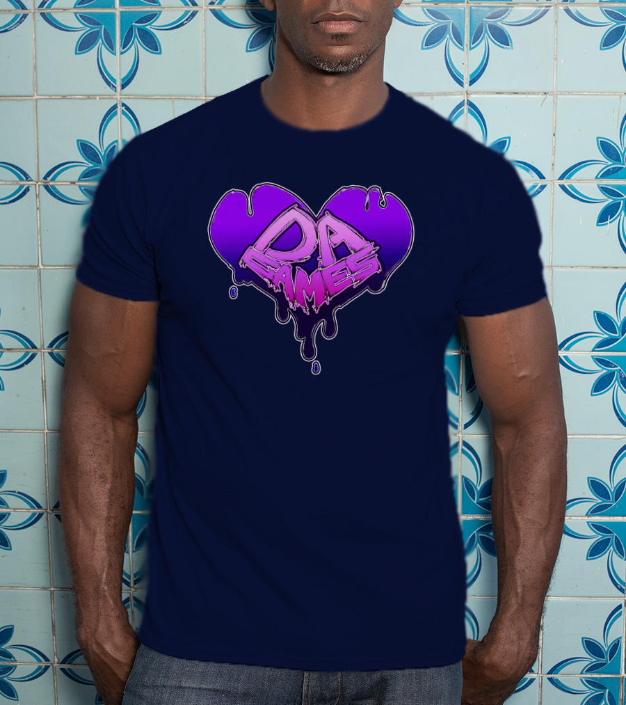 DAValentine Heart Drip Design DA Games Will Ryans Store T-Shirt