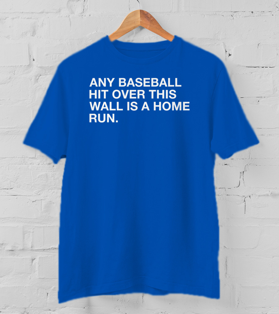 Any Baseball Hit Over This Wall Is A Home Run T-Shirt