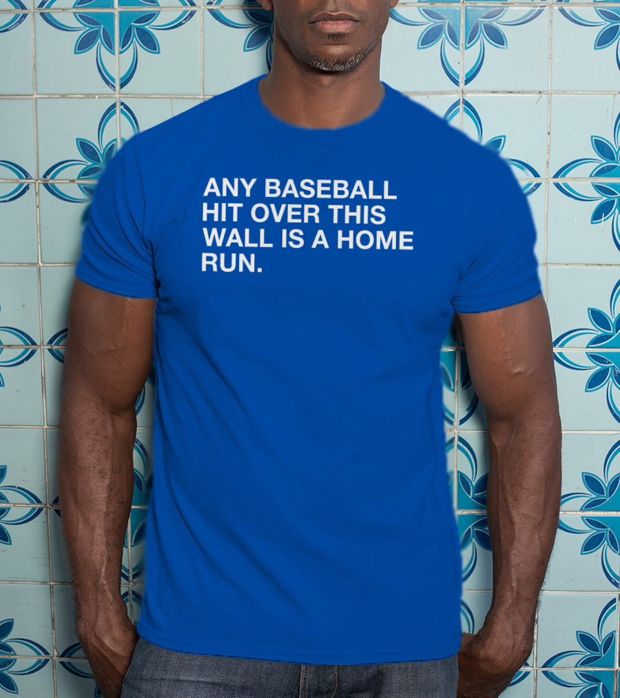 Any Baseball Hit Over This Wall Is A Home Run T-Shirt