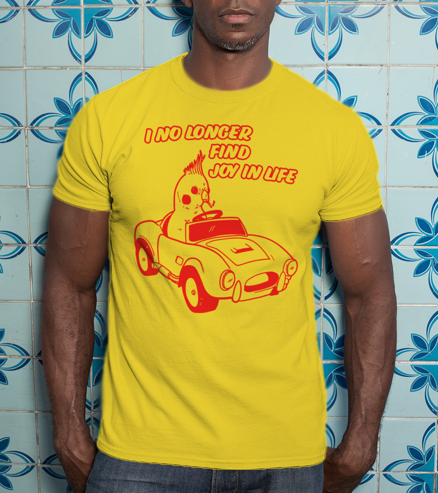 Rory Blank Store I No Longer Find Joy In Life Driving Bird T-Shirt