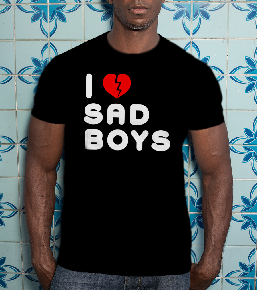 I Heart Sad Boys Broken Heart T-Shirt