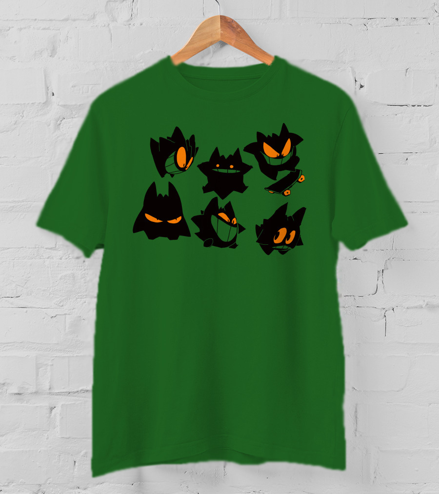 More Gengars 3Buddy And SNC Ghostly Faces Duo Skateboarding Collection T-Shirt