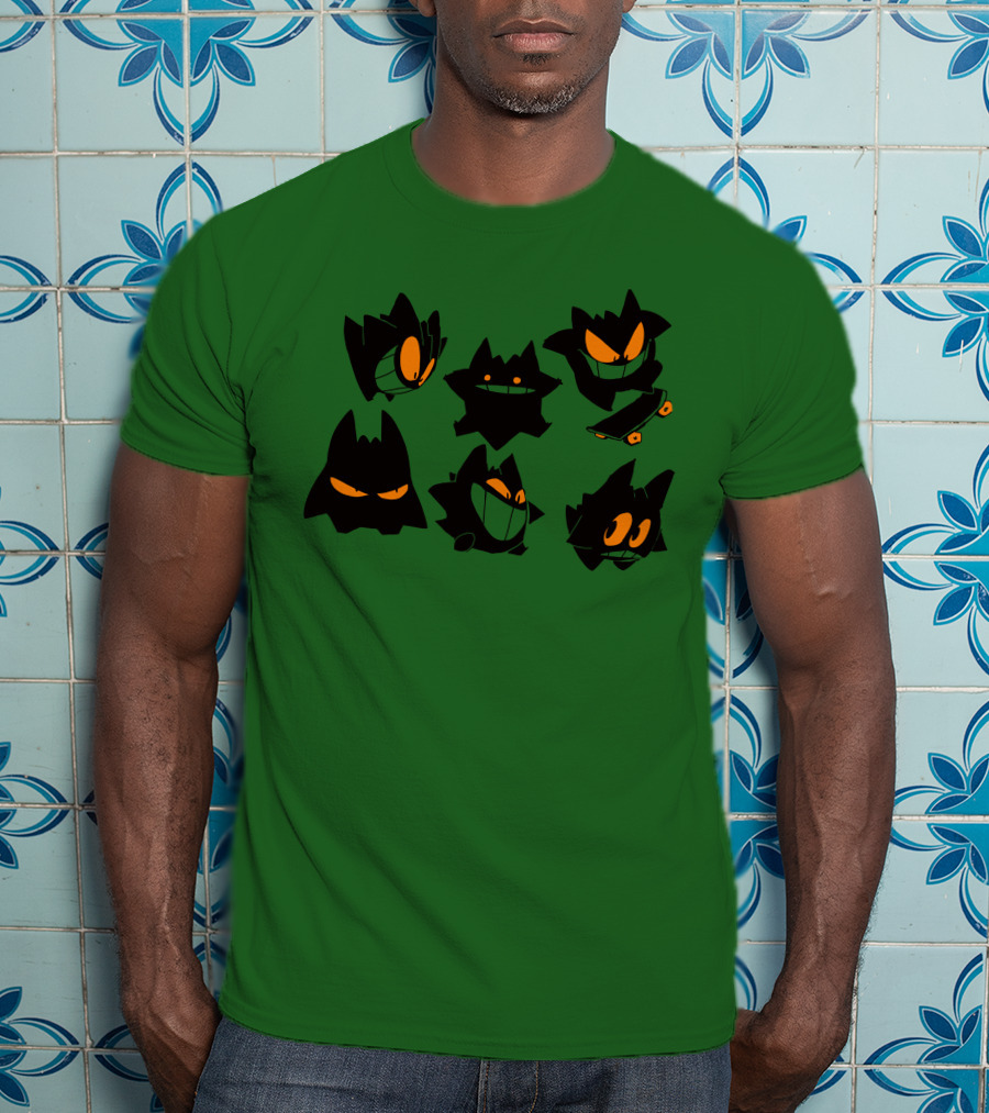 More Gengars 3Buddy And SNC Ghostly Faces Duo Skateboarding Collection T-Shirt
