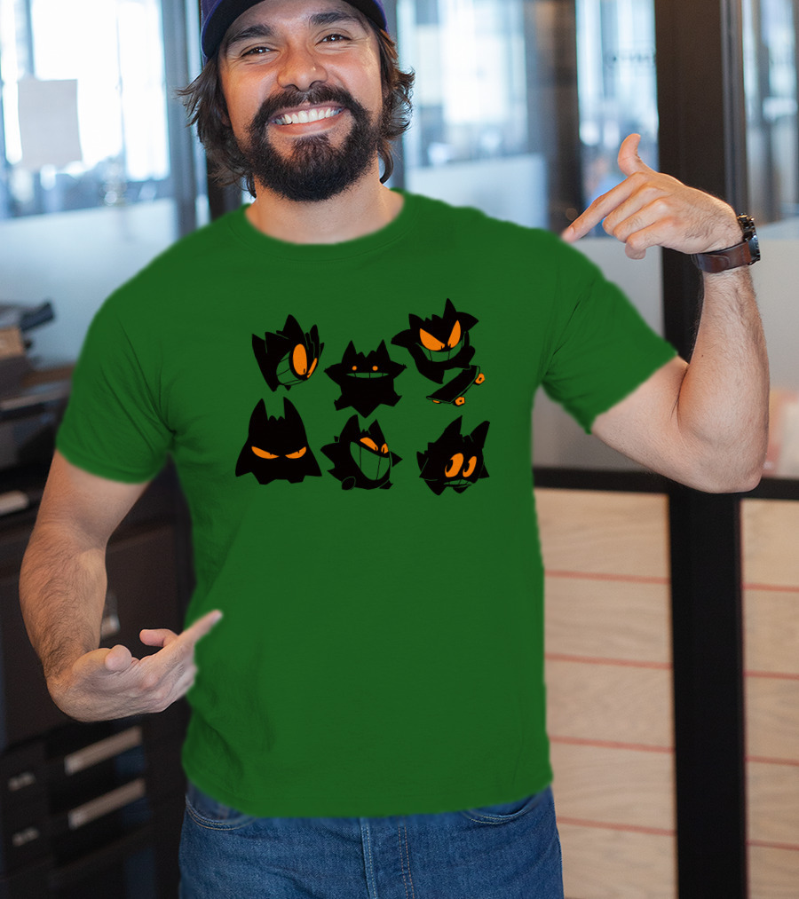 More Gengars 3Buddy And SNC Ghostly Faces Duo Skateboarding Collection T-Shirt
