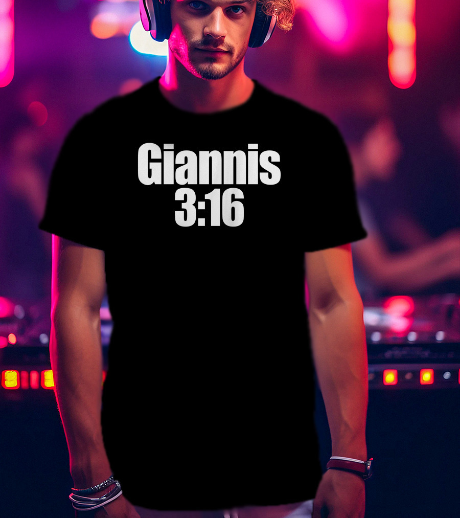 Giannis Antetokounmpo Giannis 3 16 Steve Austin BSR T-Shirt
