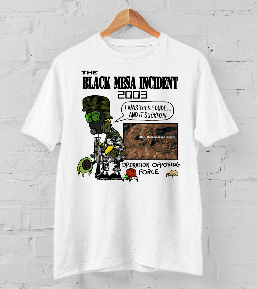 The Black Mesa Incident 2003 Operation Opposing Force Bootleg Bart Style Maurs T-Shirt
