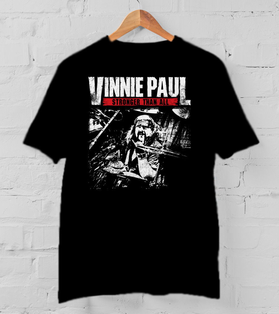 Vinnie Paul Stronger Than All Vintage Drumming T-Shirt
