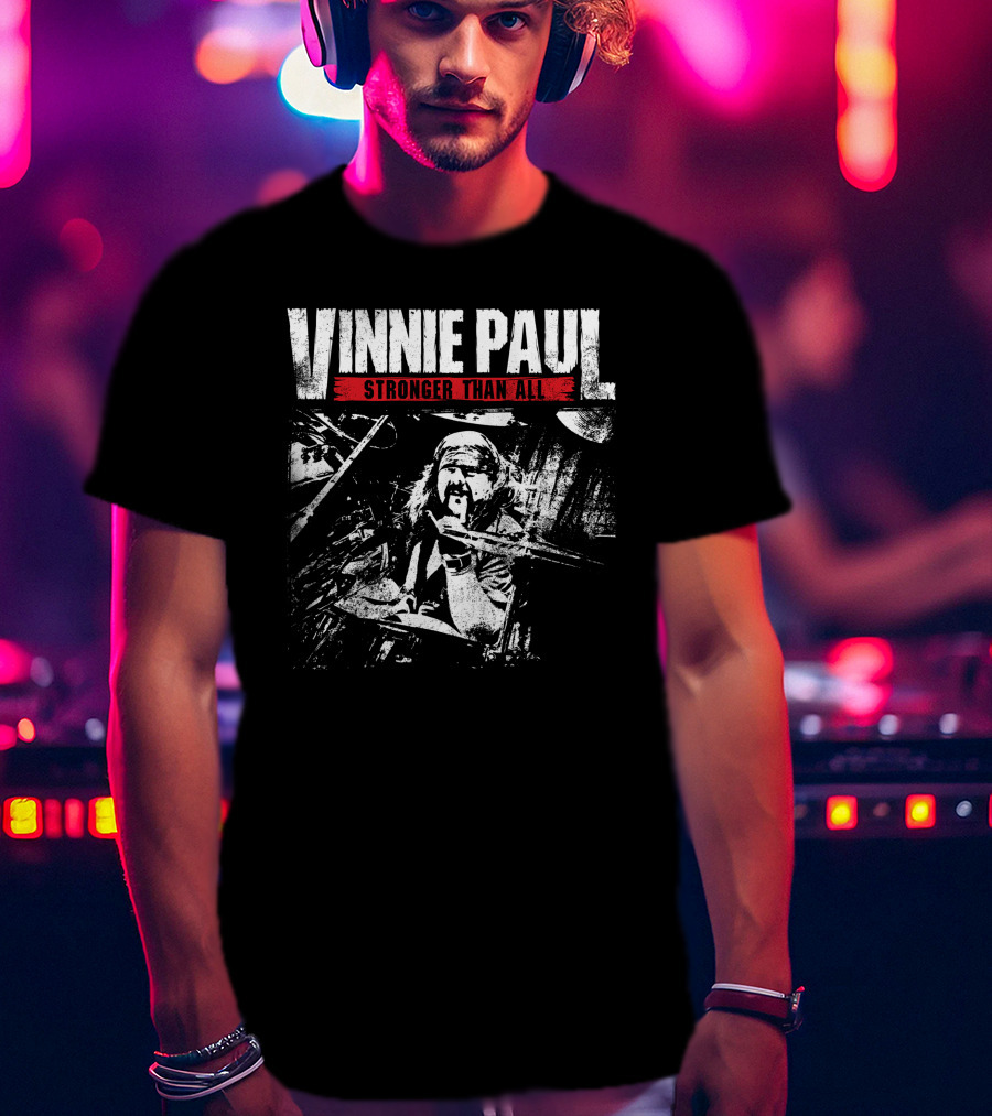 Vinnie Paul Stronger Than All Vintage Drumming T-Shirt
