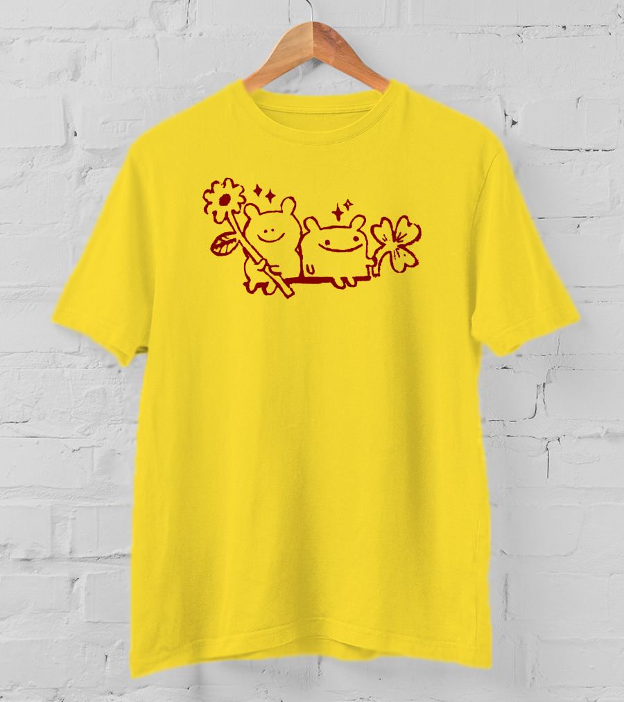 Megan Rose Ruiz Bear Friends Meg Zavala Cute Smiling Flower Duo T-Shirt