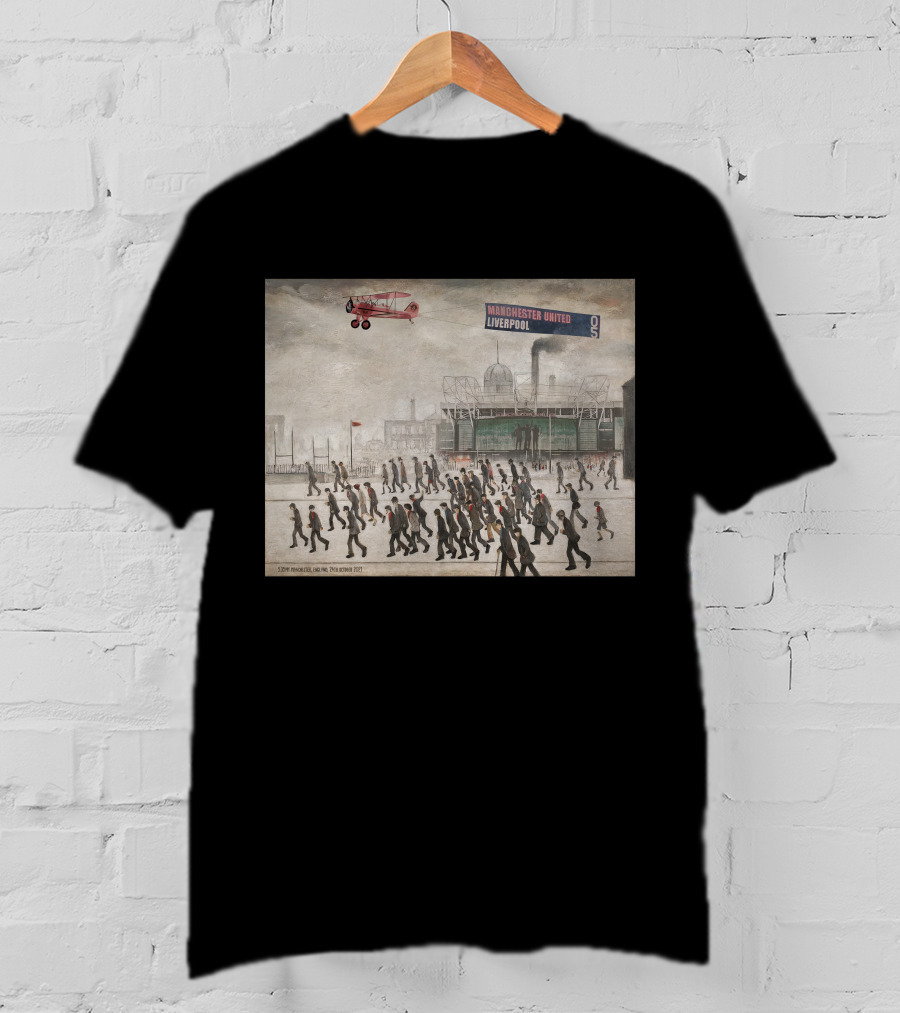 Proper Tees Merch Store Manchester United Liverpool Football Art Crowd Scene T-Shirt