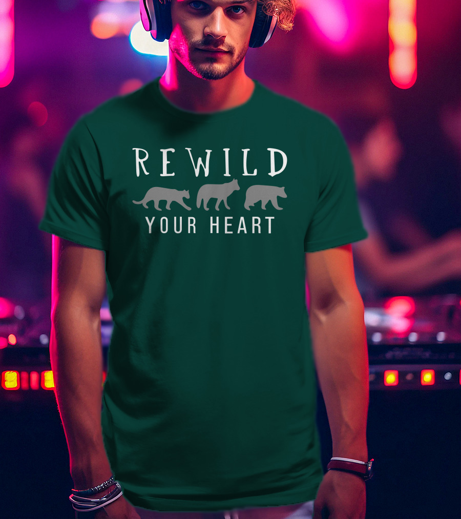 Wolf Conservation Center Store Nywolf Shop Rewild Your Heart Katie Hinde Wolves T-Shirt