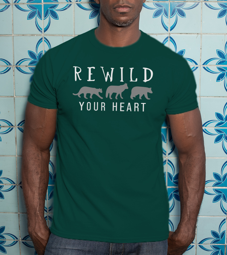 Wolf Conservation Center Store Nywolf Shop Rewild Your Heart Katie Hinde Wolves T-Shirt