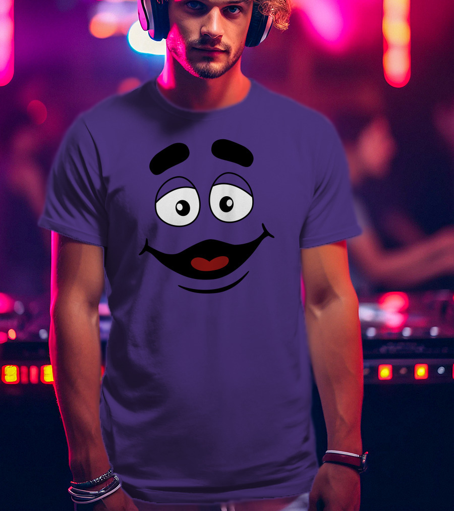 Grimace Smile Face McDonald's Character T-Shirt