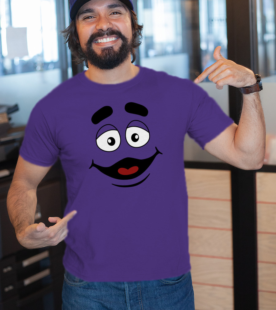 Grimace Smile Face McDonald's Character T-Shirt