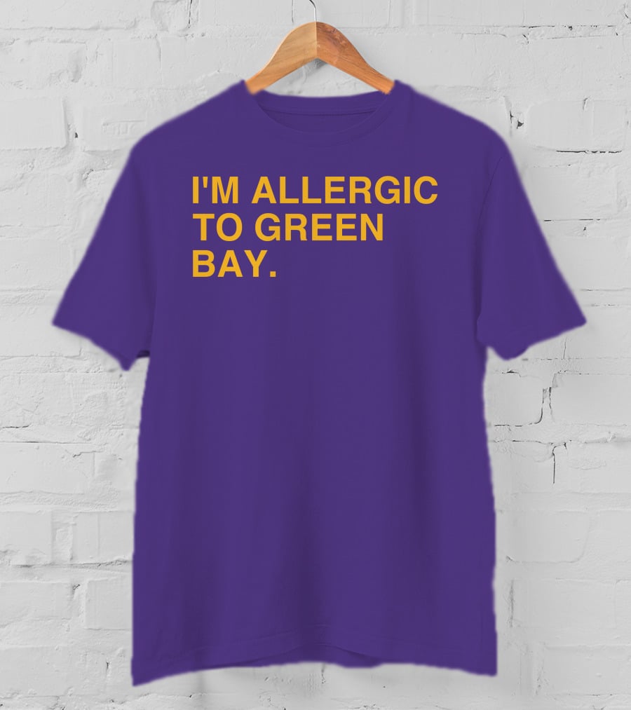 I'm Allergic To Green Bay Packers Football Fan Rivalry T-Shirt