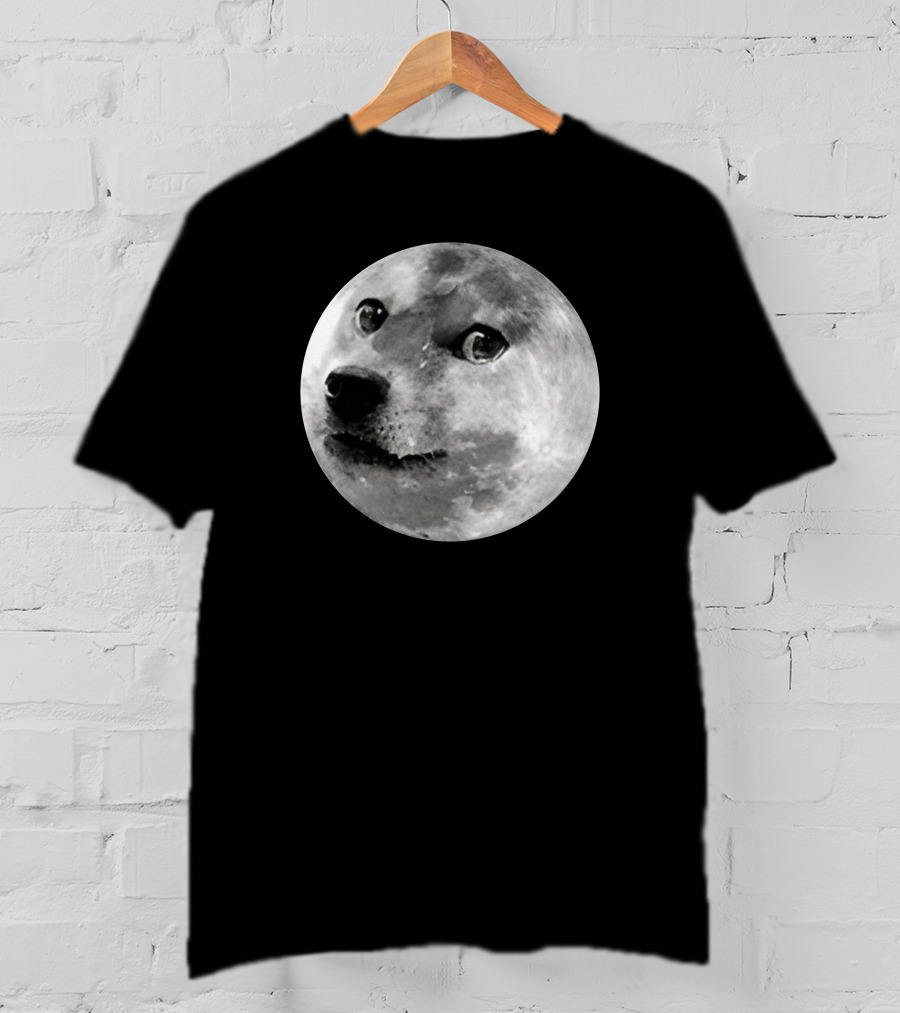Doge Moon Meme Iconography To The Moon T-Shirt