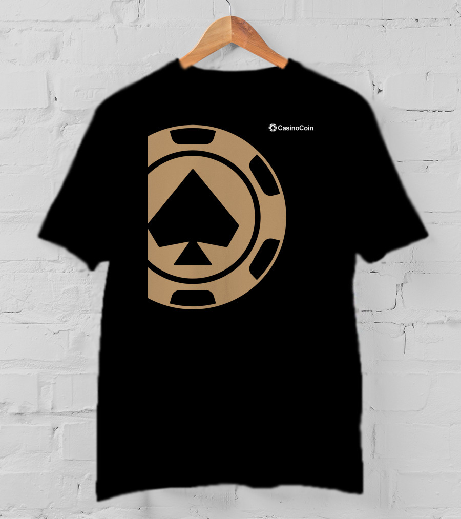 Casinocoin Gold Spade Chip T-Shirt