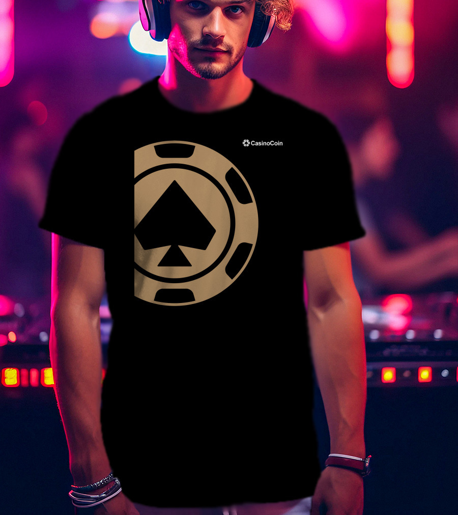 Casinocoin Gold Spade Chip T-Shirt