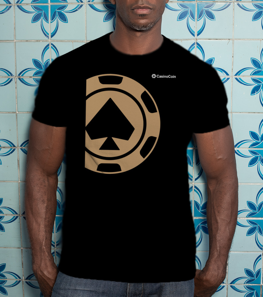 Casinocoin Gold Spade Chip T-Shirt