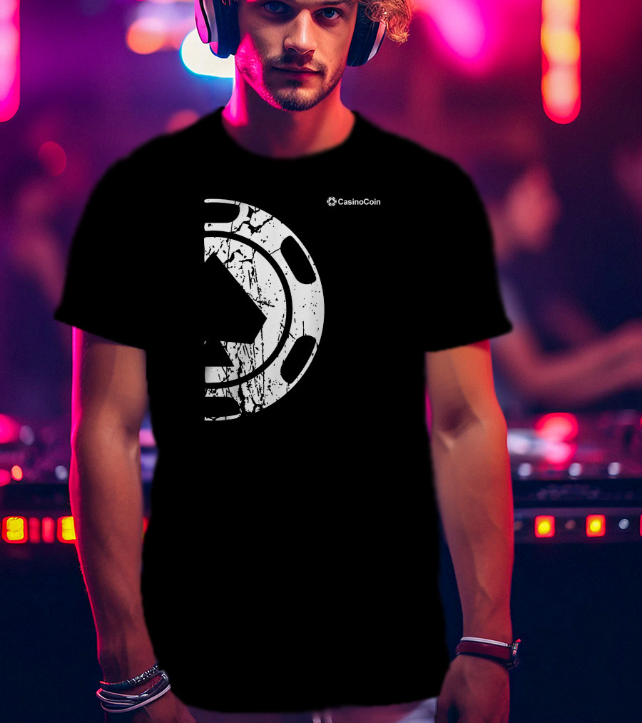 CasinoCoin Grunge Distressed Style Text Cryptocurrency T-Shirt