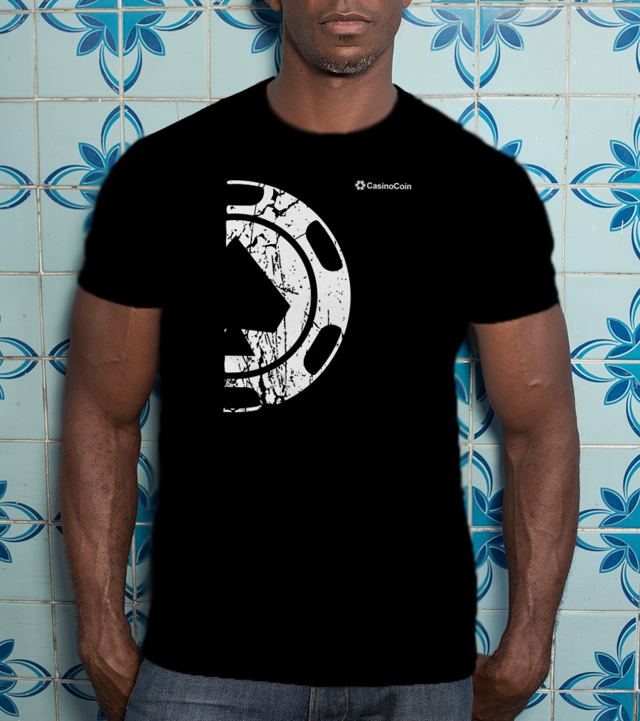 CasinoCoin Grunge Distressed Style Text Cryptocurrency T-Shirt
