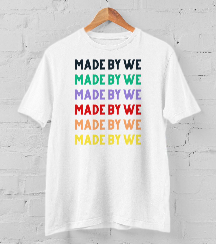 Made By We Rainbow Multicolor Typography T-Shirt
