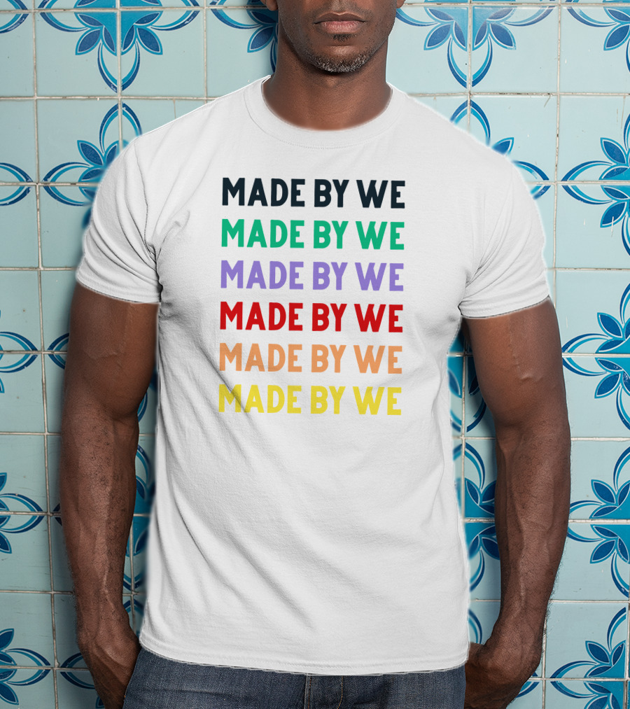 Made By We Rainbow Multicolor Typography T-Shirt