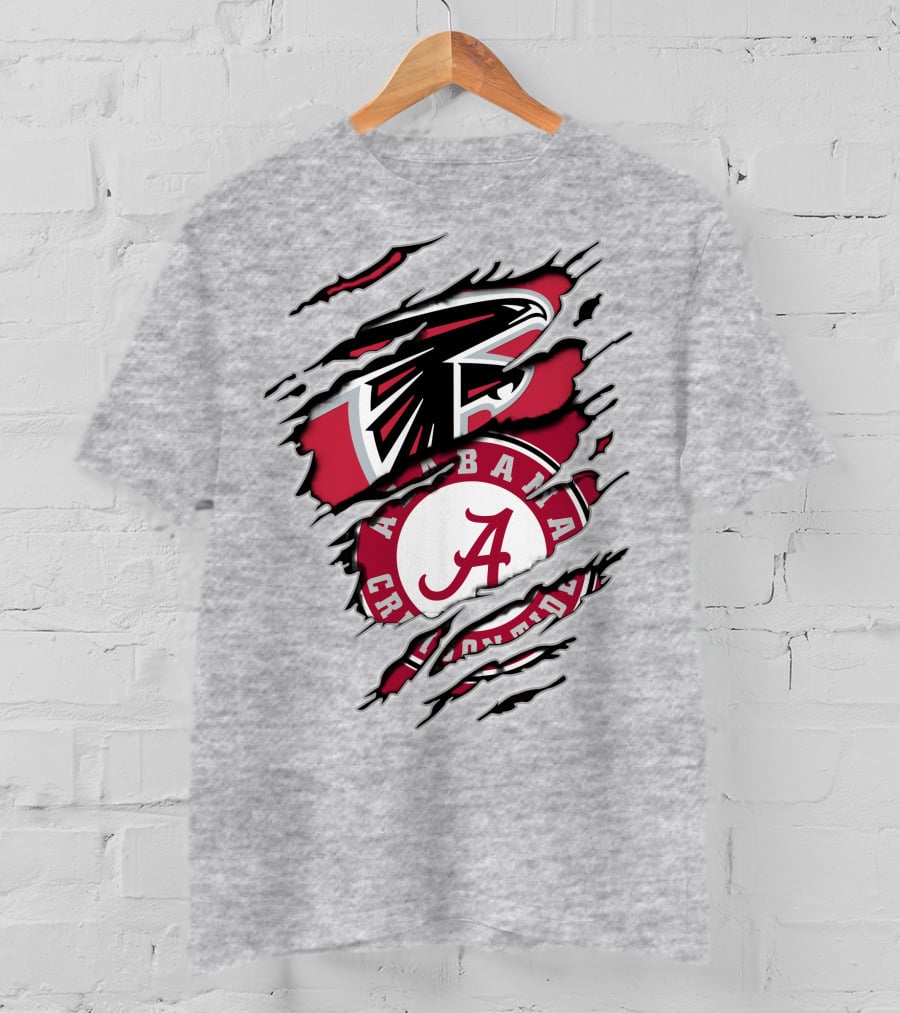 Alabama Crimson Tide And Atlanta Falcons Fan T-Shirt