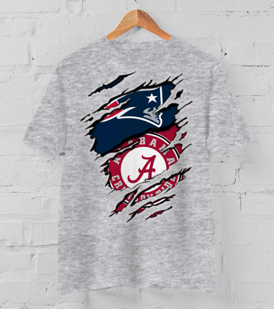 Alabama Crimson Tide Patriots Logo Mashup T-Shirt