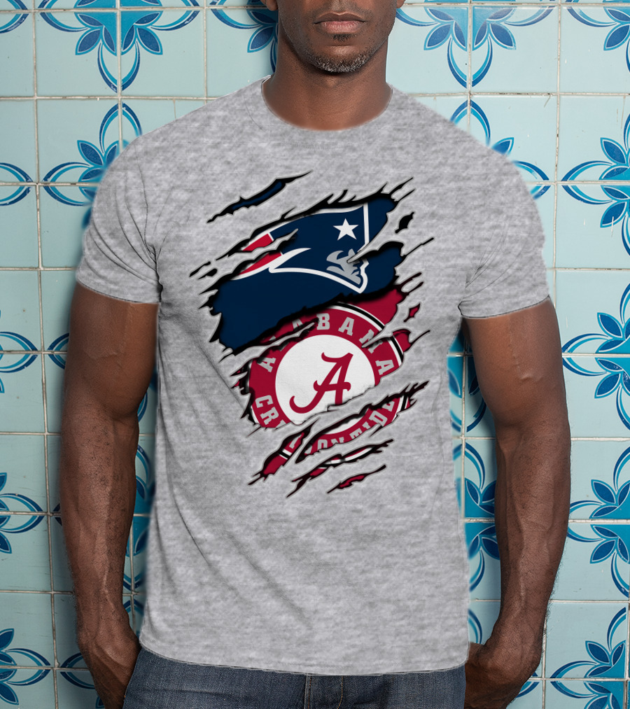 Alabama Crimson Tide Patriots Logo Mashup T-Shirt