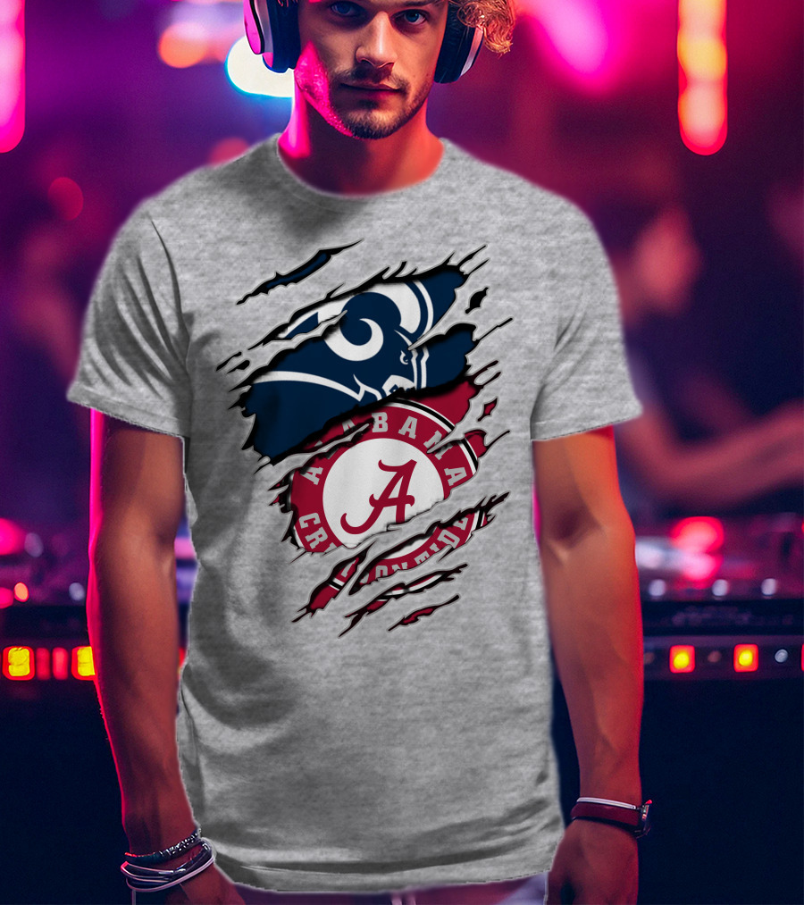 Alabama Crimson Tide La Rams Torn Claw T-Shirt