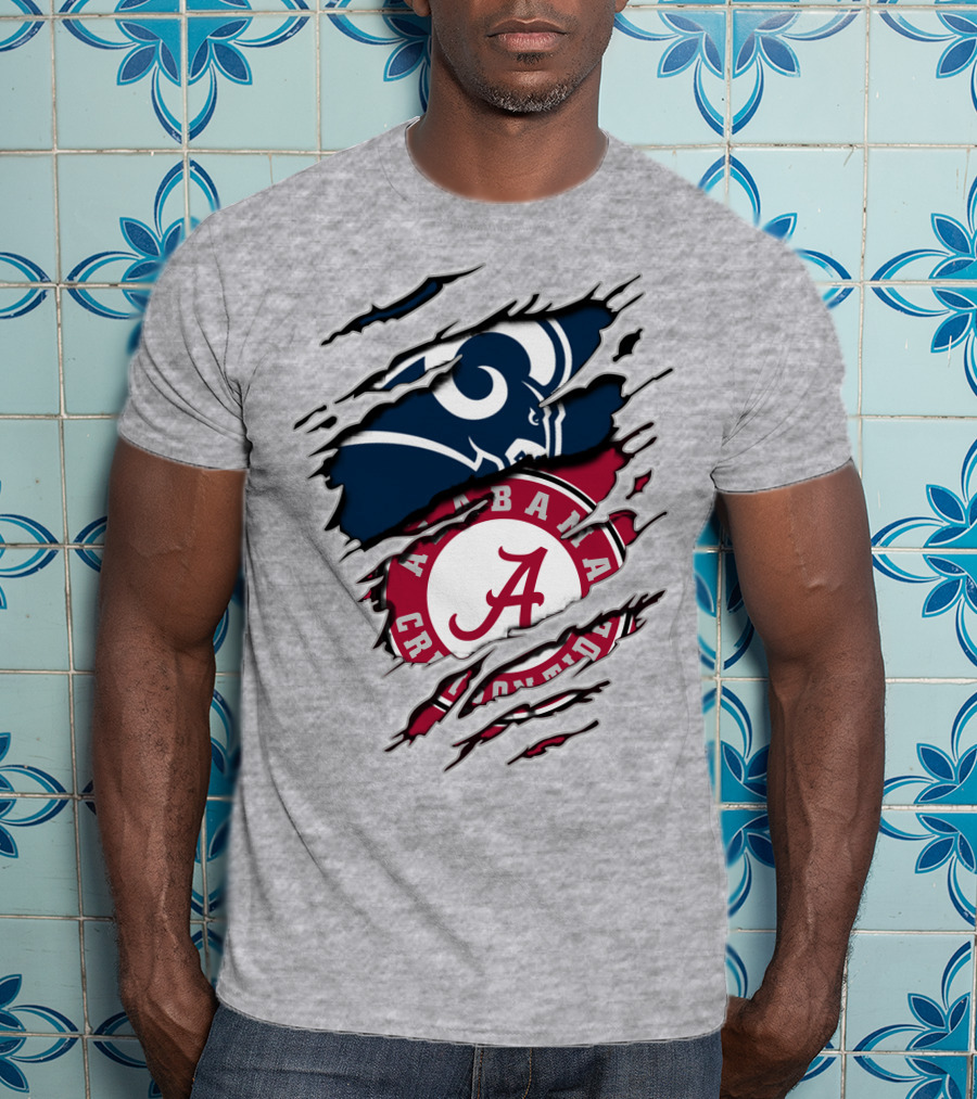 Alabama Crimson Tide La Rams Torn Claw T-Shirt
