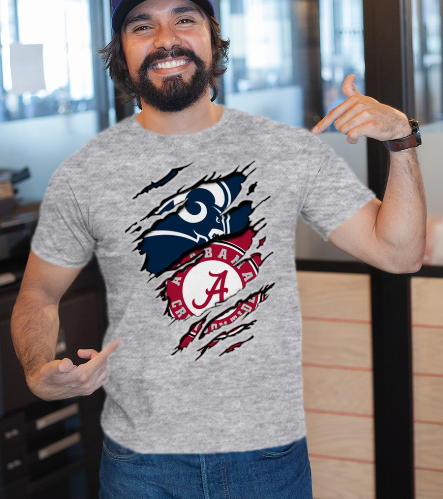 Alabama Crimson Tide La Rams Torn Claw T-Shirt