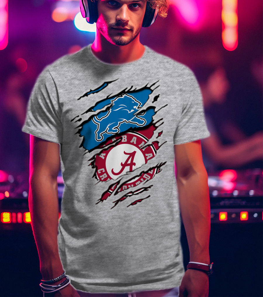 Detroit Lions Alabama Crimson Tide T-Shirt