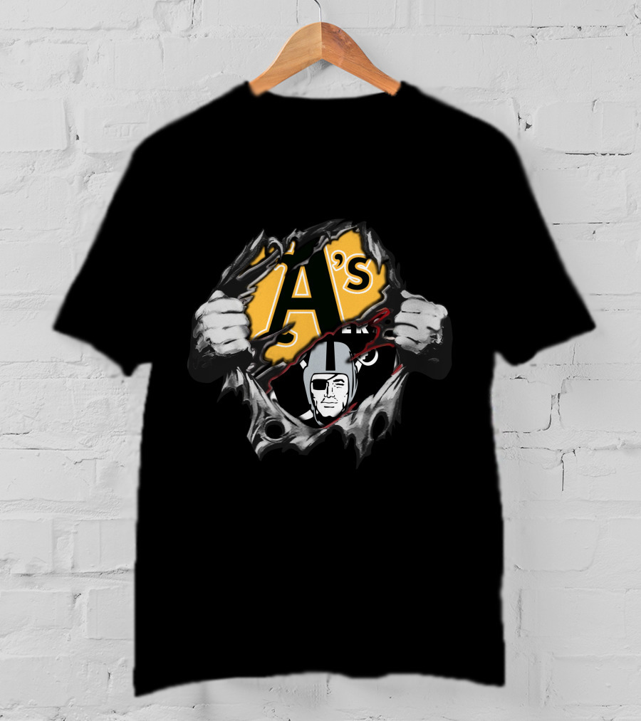 Oakland Raiders A's Dual Team Fan Mashup T-Shirt