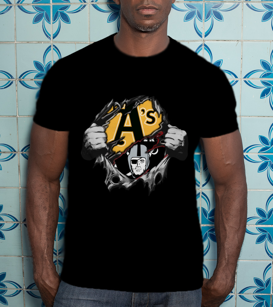 Oakland Raiders A's Dual Team Fan Mashup T-Shirt