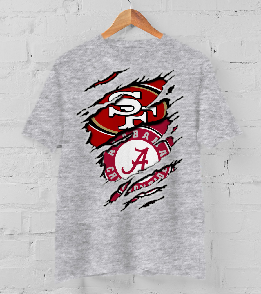 Alabama Crimson Tide San Francisco 49ers Fusion T-Shirt
