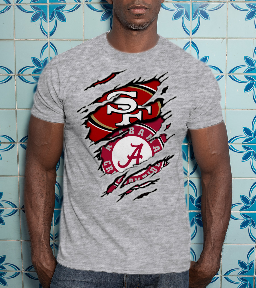 Alabama Crimson Tide San Francisco 49ers Fusion T-Shirt