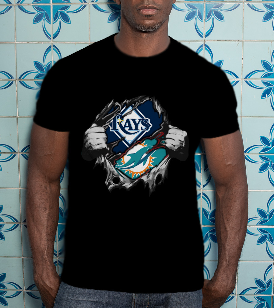 Rays And Dolphins Sports Fan Dual Allegiance T-Shirt