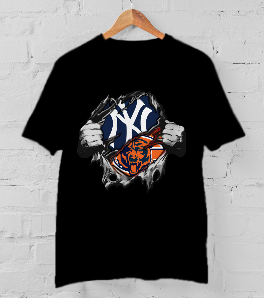 Yankees Bears Crossover Symbol Fusion T-Shirt